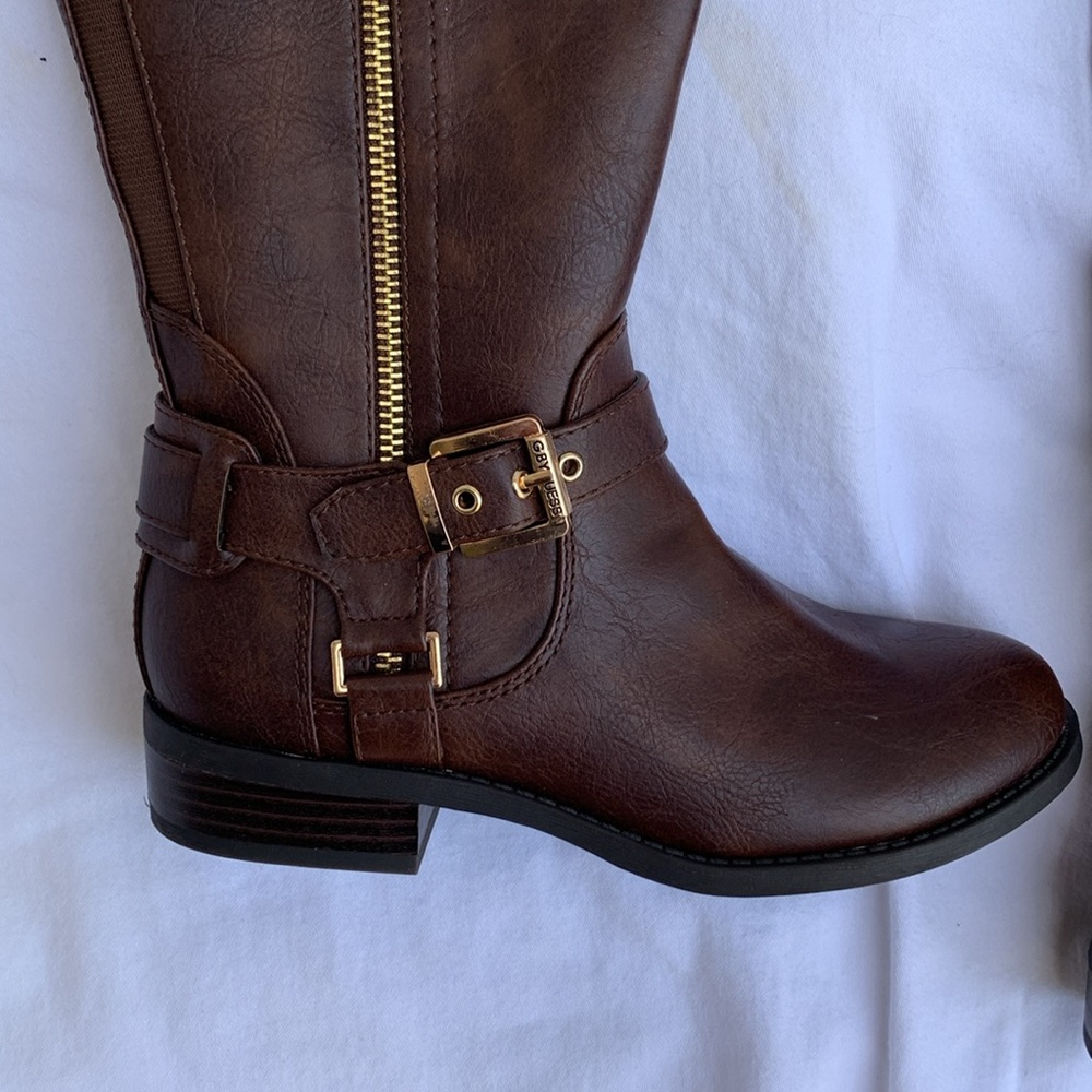 G by Guess women’s dark brown riding tall boots - NWOT - wide calf size 5M - Picture 4 of 17